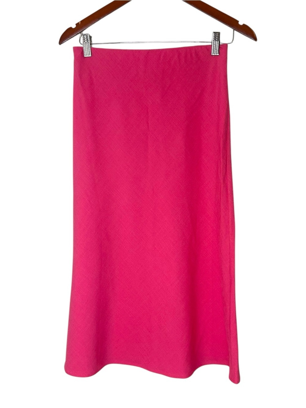 Aritzia Babaton Women's Pink A-Line Midi Skirt
